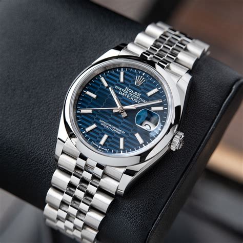 rolex datejust blue dial 36mm price|rolex datejust 36 blue motif.